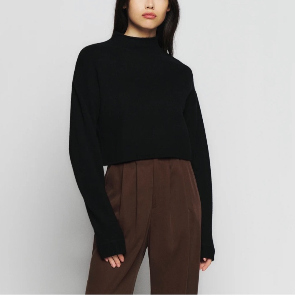 Reformation Cropped Cashmere Turtle - XL